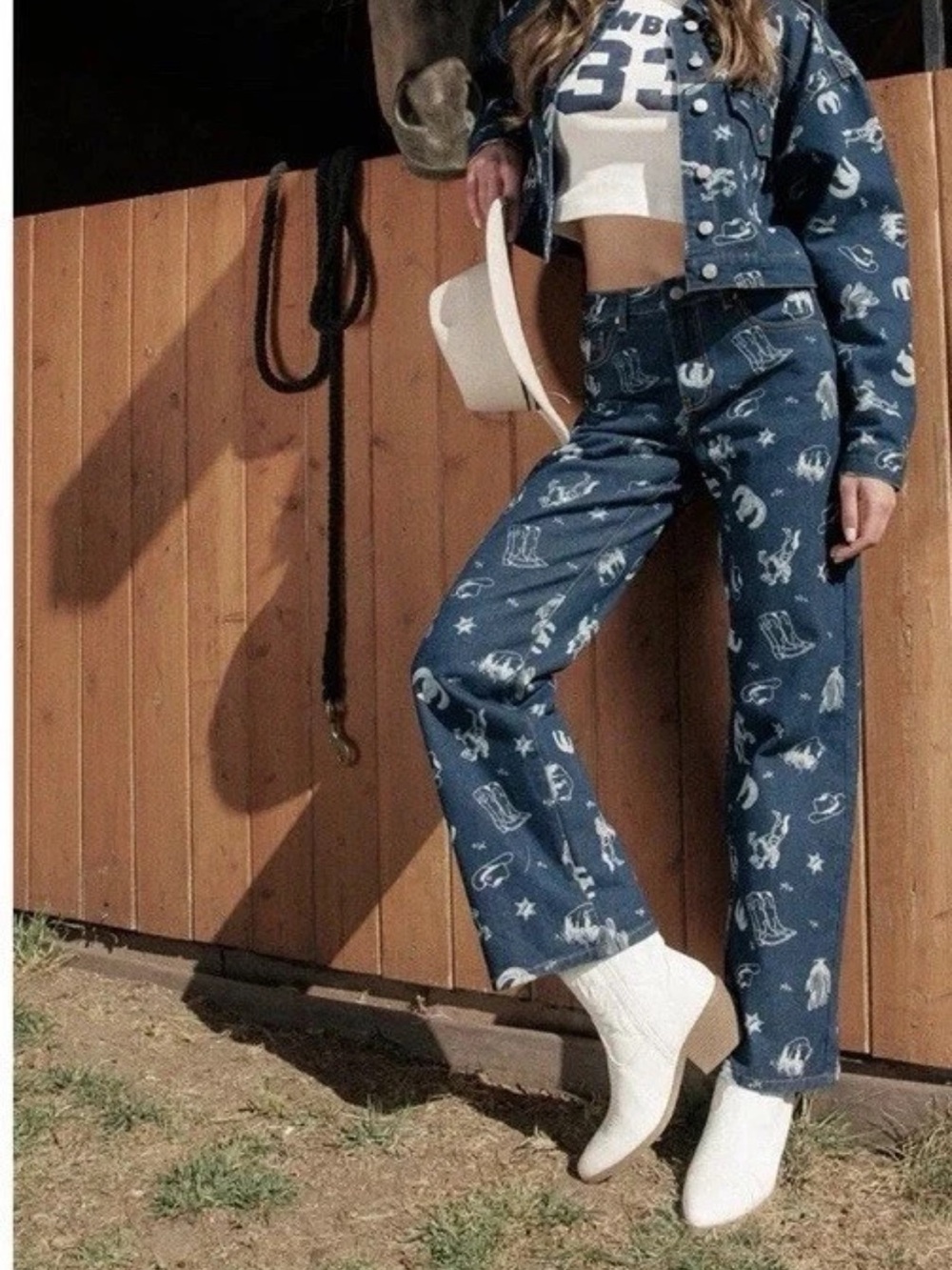 Cali 1850 Viral Western Print Denim. NWOTz.
